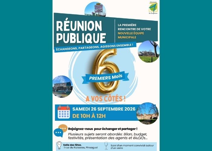 R&eacute;union publique des 6 mois