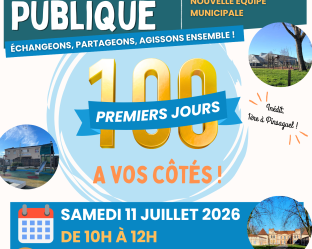 R&eacute;union publique des 100 jours - Report 