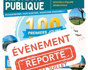 R&eacute;union publique des 100 jours - Report 