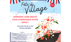 Inscription repas, f&ecirc;te du village