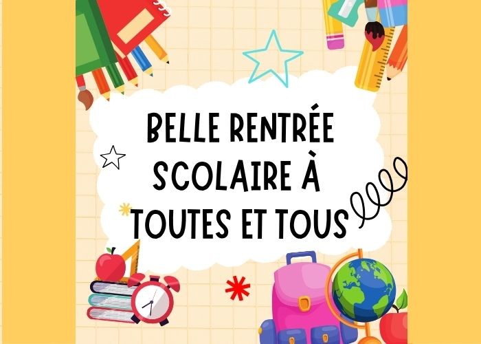 Image belle rentrée scolaire